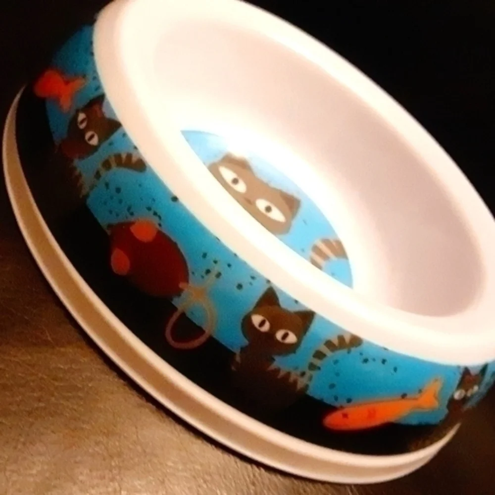 Melamine Fish-N-Kitty Cat Bowl